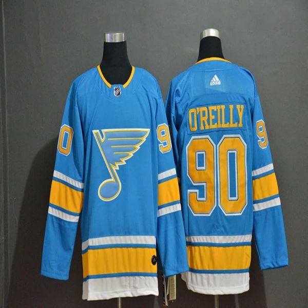 Herren St. Louis Blues Eishockey Trikot Ryan O’Reilly 90 2018-19 Blau Authentic